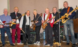 Rob's band oranised a fundraising concert for ASCE before Christas and so far has raised £2,500 for our work. Rob is thirs from the right, and is wearing a red waistcoat.